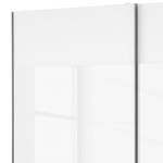 Armoire portes coulissantes Easy Plus I Blanc polaire / Verre blanc - 270 x 236 cm