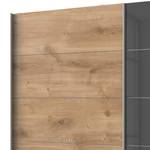 Zweefdeurkast Easy Plus I Eiken planken look/Glas grijs - 270 x 236 cm