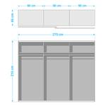 Armoire portes coulissantes Easy Plus II Imitation graphite - 270 x 210 cm