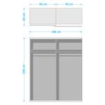 Schwebetürenschrank Easy Plus II Plankeneiche Dekor - Plankeneiche Dekor - 180 x 236 cm