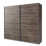 Armoire portes coulissantes Easy Plus II Imitation chêne tourbe - 135 x 210 cm