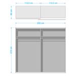 Armoire portes coulissantes Easy Plus II Blanc - 225 x 210 cm