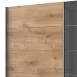 Schwebetürenschrank Easy Plus I Plankeneiche Dekor/ Glas Grey - Plankeneiche Dekor / Glas Grau - 270 x 210 cm