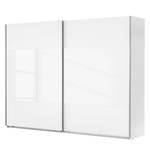 Schwebetürenschrank Easy Plus I Weiß/ Glas weiß - Polarweiß / Weißglas - 270 x 210 cm