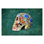 Afbeelding  Colorful Skull Meerkleurig - Massief hout - Textiel - 120 x 80 x 2 cm