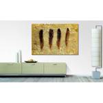 Bild Four Feathers Gelb - Massivholz - Textil - 120 x 80 x 2 cm