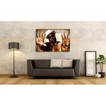 Impression sur toile Biggi Multicolore - Bois massif - Textile - 120 x 80 x 2 cm