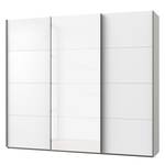 Armoire portes coulissantes Easy Plus I Blanc polaire / Verre blanc - 313 x 210 cm