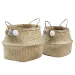 Corbeilles Thai (lot de 2) Roseau - Beige