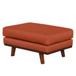 Fauteuil et repose-pieds Billund II Tissu structuré - Rouge brique