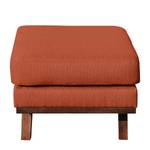 Fauteuil Billund II (met hocker) Structuurstof - Baksteen rood