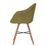 Chaises reSTOL I (lot de 2) Hêtre massif - Tissu Falo : Vert - Marron