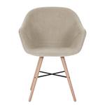 Chaises reSTOL I (lot de 2) Hêtre massif - Tissu Falo : Taupe - Beige