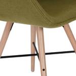 Armleunstoelen reSTOL I (2-delige set) massief beukenhout - Stof Falo: Groen - Beige