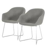 Chaises reSTOL II (lot de 2) Acier - Tissu Falo : Gris