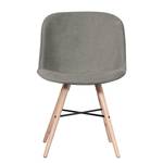 Chaises itSTOL I (lot de 2) Hêtre massif - Tissu Falo : Gris - Beige