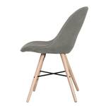 Chaises itSTOL I (lot de 2) Hêtre massif - Tissu Falo : Gris - Beige