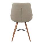 Chaises toSTOL I (lot de 2) Hêtre massif - Tissu Falo : Taupe - Marron