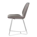 Chaises toSTOL II (lot de 2) Acier - Cuir synthétique Pulo: Gris