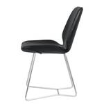 Chaises toSTOL II (lot de 2) Acier - Cuir synthétique Pulo : Noir