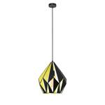 Suspension Carlton I Acier - 1 ampoule - Jaune / Noir - Diamètre : 31 cm