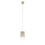 Suspension Cardigan Verre / Acier - 1 ampoule - Caramel