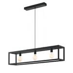 Hanglamp Elswick staal - 3 lichtbronnen - Zwart