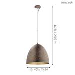 Hanglamp Safi I staal - 1 lichtbron - Diameter: 41 cm