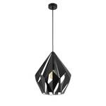 Suspension Carlton I Acier - 1 ampoule - Noir / Argenté - Diamètre : 39 cm