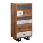 Kast New Rustic II Massief mangohout/metaal - mangohout/grijs