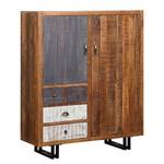 Kast New Rustic IV Massief mangohout/metaal - mangohout/grijs