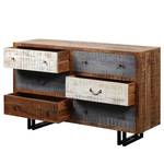 Kast New Rustic III Massief mangohout/metaal - mangohout/grijs