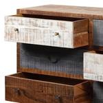 Kast New Rustic III Massief mangohout/metaal - mangohout/grijs