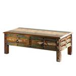 Table basse Dehli I Teck massif - Marron / Vert