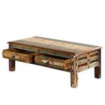 Table basse Dehli I Teck massif - Marron / Vert