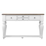 Console Berkley Pin massif - Blanc/  Pin foncé