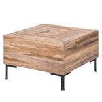 Couchtisch Kean Altholz Teak / Metall - Teak / Schwarz