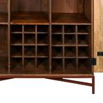 Weinschrank Sunny Altholz massiv - Braun / Anthrazit