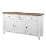 Buffet Berkley Pin massif - Blanc/  Pin foncé