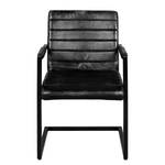 Chaises en cuir Comtash (lot de 2) Cuir véritable / Métal - Noir vintage