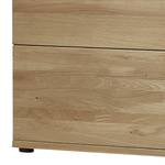 Highboard Jorvi incl. verlichting - deels massief wild eikenhout - Bianco wild eikenhout/grafietkleurig