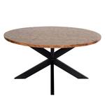 Table Timber Acacia massif / Fer - Acacia / Noir