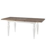 Table Berkley Pin massif - Pin foncé / Blanc