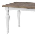 Table Berkley Pin massif - Pin foncé / Blanc