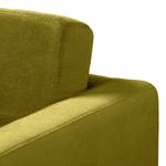 Fauteuil Croom microvezel - Velours Krysia: Olijfgeel - Zonder hocker