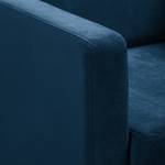 Fauteuil Croom Microfibre - Velours Krysia: Bleu foncé - Sans repose-pieds