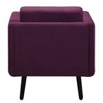 Fauteuil Croom microvezel - Velours Krysia: Bessen - Zonder hocker