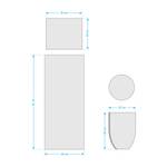 Paniers de rangement Dicy (lot de 2) Papier / Coton - Gris / Blanc