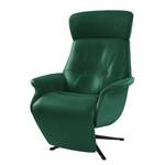 Fauteuil relax Anderson II Cuir véritable Neka : Vert foncé - Noir - Couvert