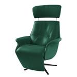 Relaxfauteuil Anderson II Echt leer Neka: Donkergroen - Zwart - Bedekken